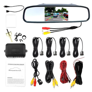 KIT DE ESPEJO RETROVISOR CAMARA Y SENSORES DE REVERSA